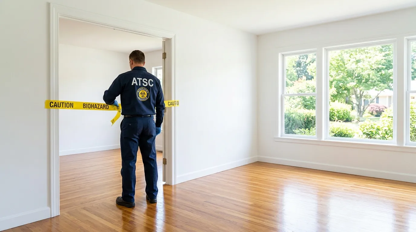 Certified biohazard cleanup crew performing Crime Scene Cleanup in Pataskala